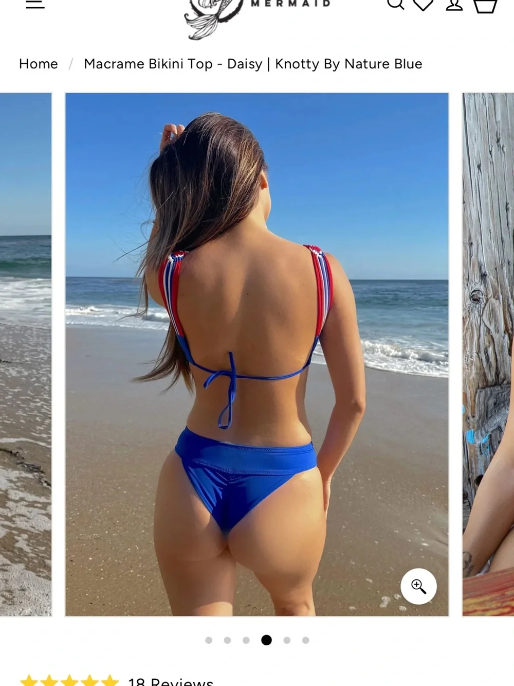 Blue Braided-Strap Salty Mermaid Bikini Top - Picture 3 of 5